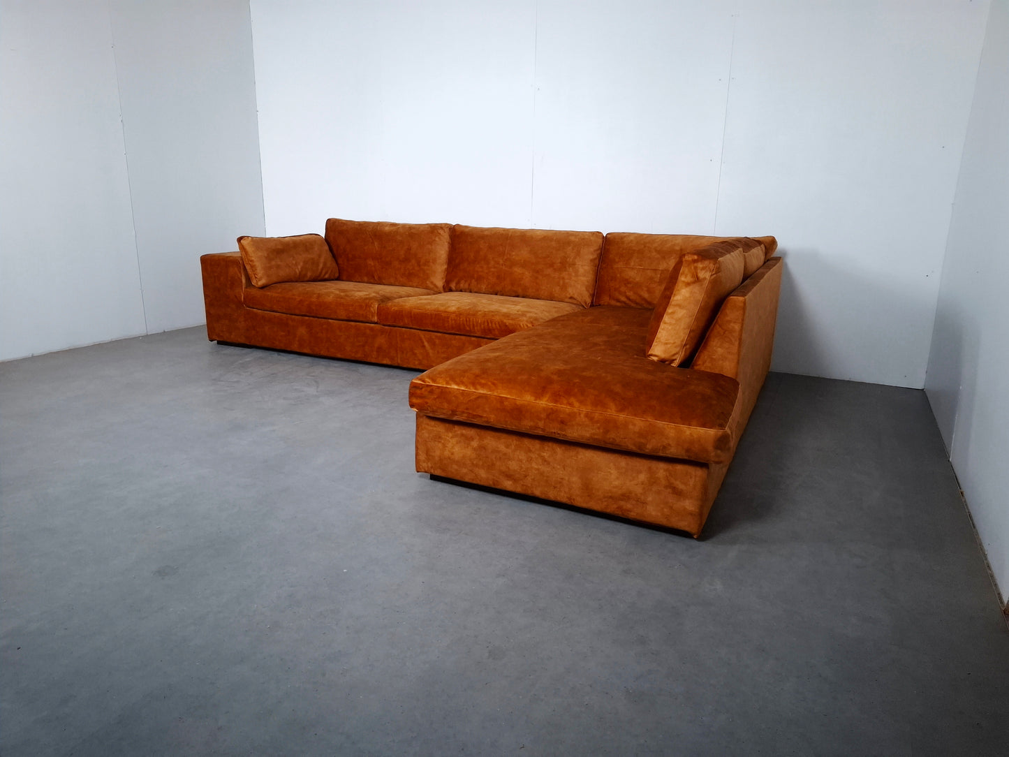Velourse Hoekbank met 2 sets Hoezen | GRATIS BEZORGING | Gereinigd