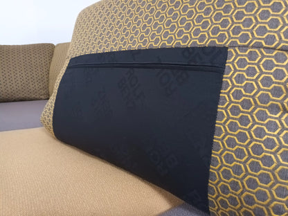 Rolf Benz designer hoekbank | Licht grijs & geel