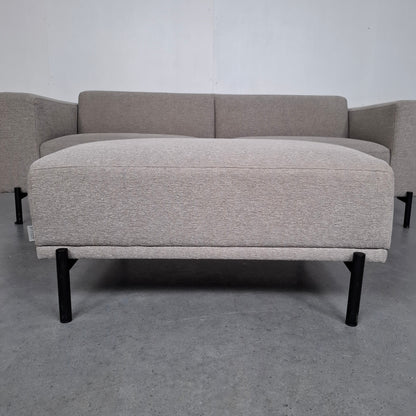 BY SIDDE Odin 4 zits bank met hocker | Grijs