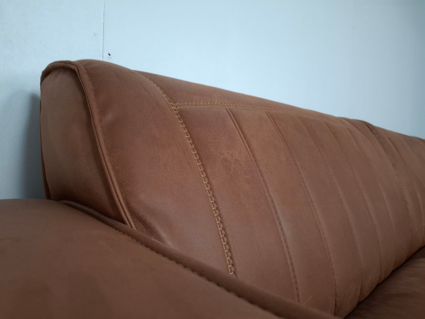 Industriële hoekbank | Cognac