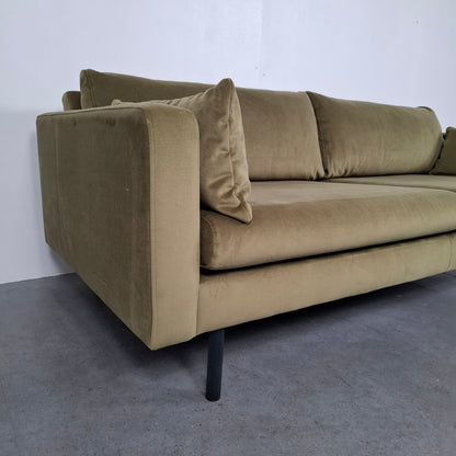Velvet 2 zits bank | Mosgroen