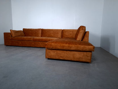 Velourse Hoekbank met 2 sets Hoezen | GRATIS BEZORGING | Gereinigd