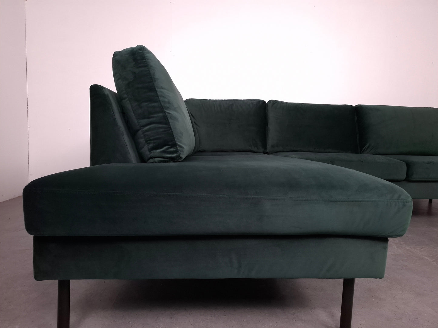 Velourse hoekbank | Groen