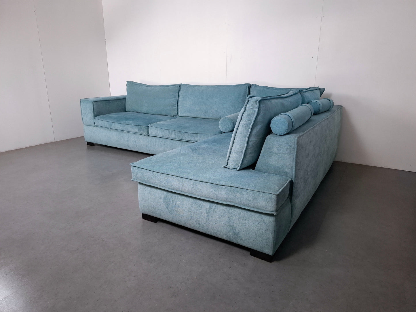 Hoogwaardige hoekbank | Licht blauw