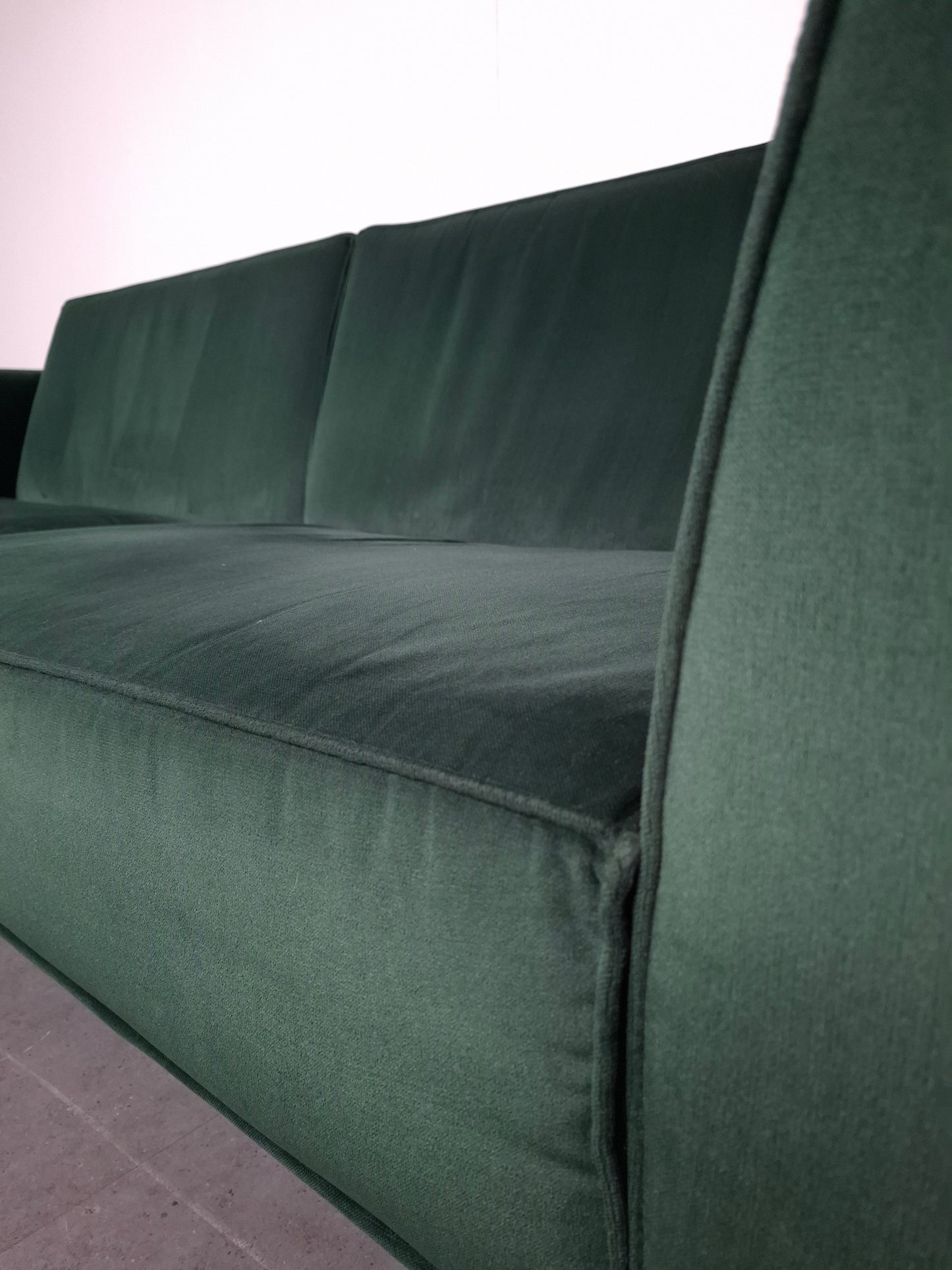 Velourse 4 zits bank | Smaragd groen
