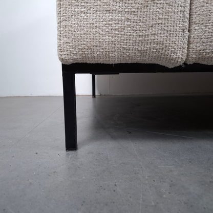Moderne 4-zits bank met hocker | Creme