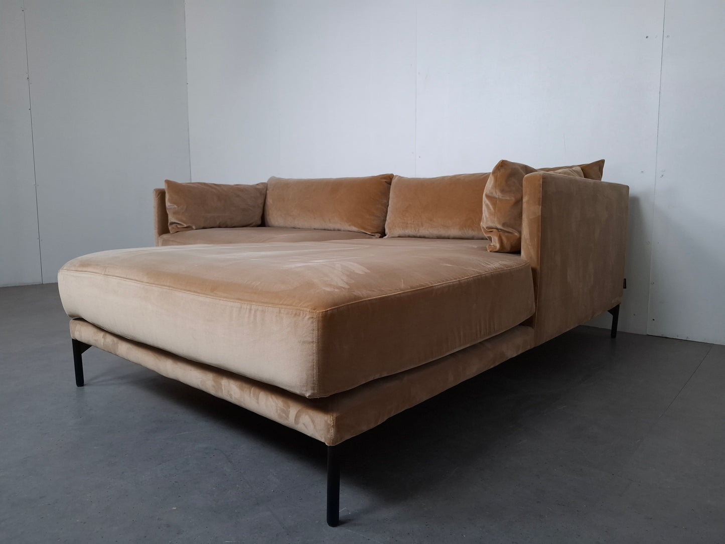 Sofacompany Hoekbank Velourse | Goud / creme
