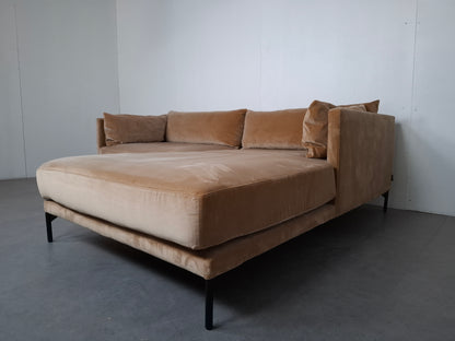 Sofacompany Hoekbank Velourse | Goud / creme