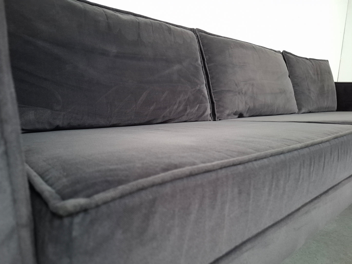 BePureHome Rodeo 3 zits velvet bank | Grijs