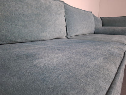 Hoogwaardige hoekbank | Licht blauw