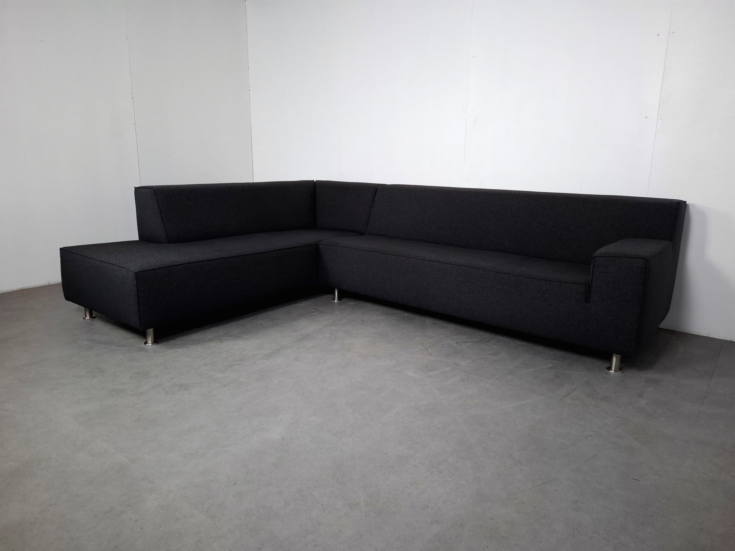 Moderne Hoekbank met Hocker | Grijs