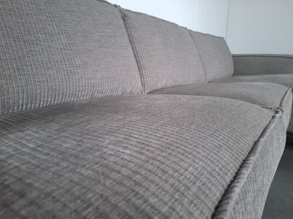 Moderne Rib Hoekbank | Licht grijs