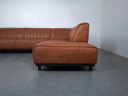 Industriële hoekbank | Cognac