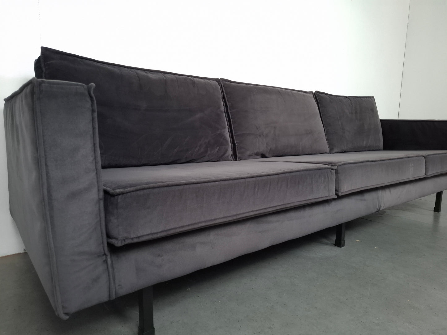 BePureHome Rodeo 3 zits velvet bank | Grijs