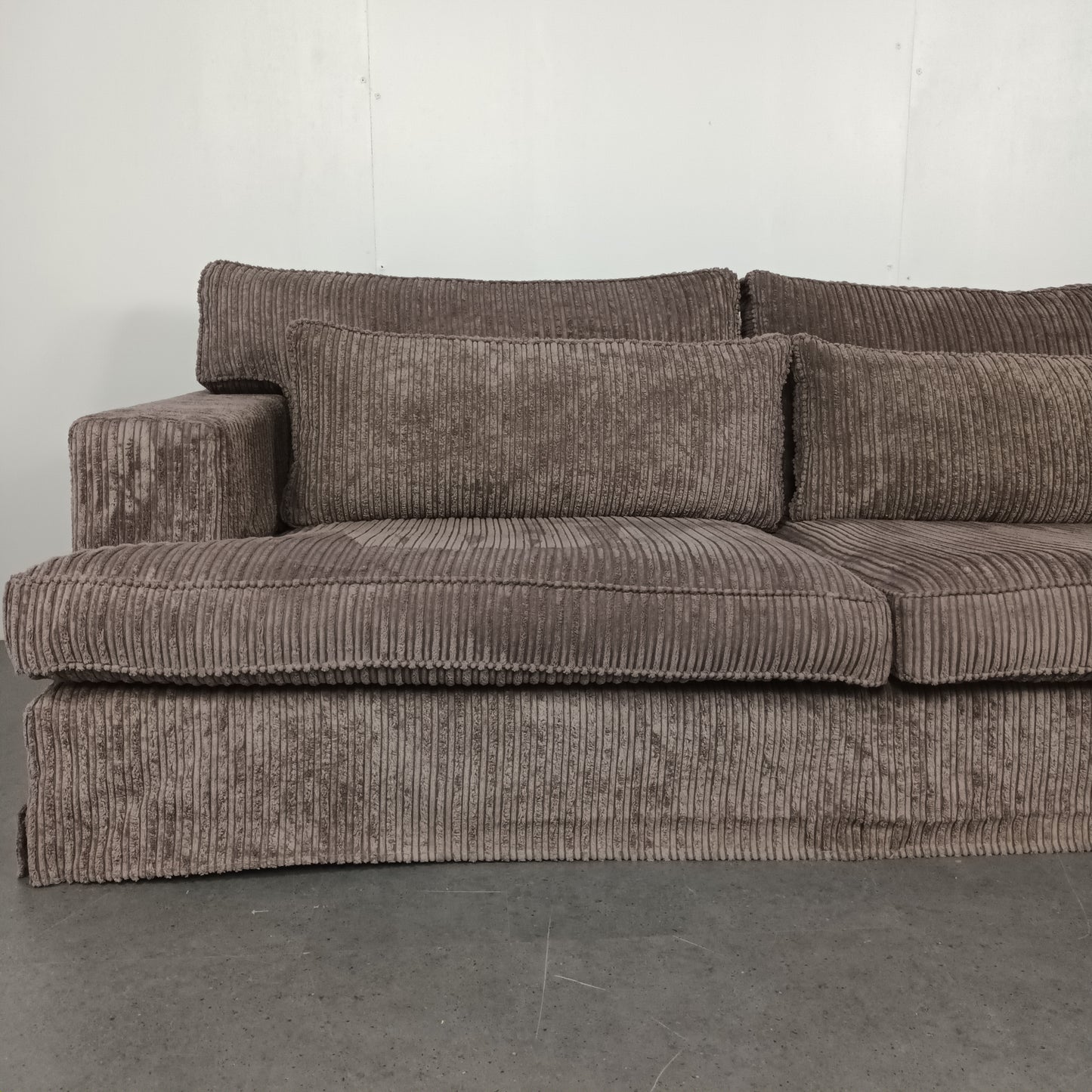 Royale Ribstof hoekbank | creme
