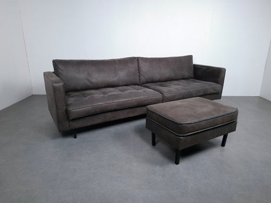 BePureHome model Rodeo Classic met hocker | Steengrijs