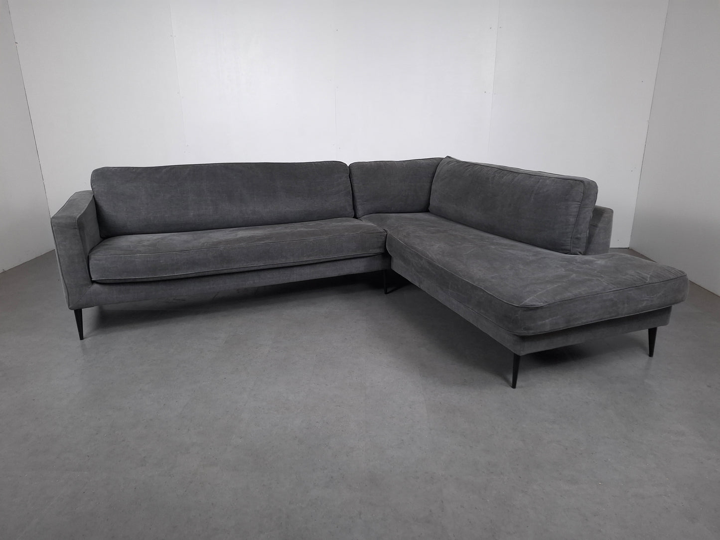 Vt Wonen, Crew Grey hoekbank | Jeans grijs
