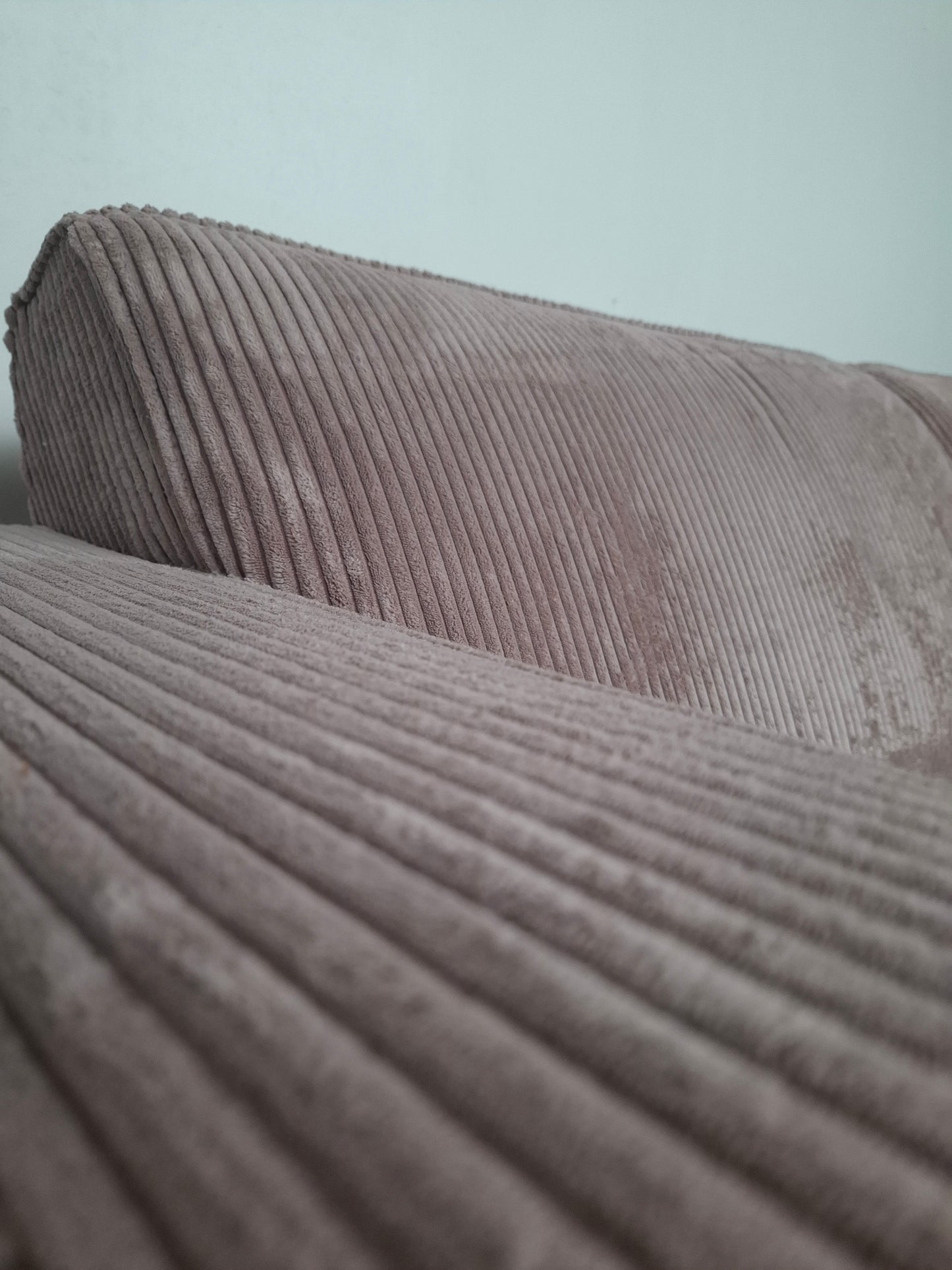 Zachte ribstof 2 zits bank | Roze