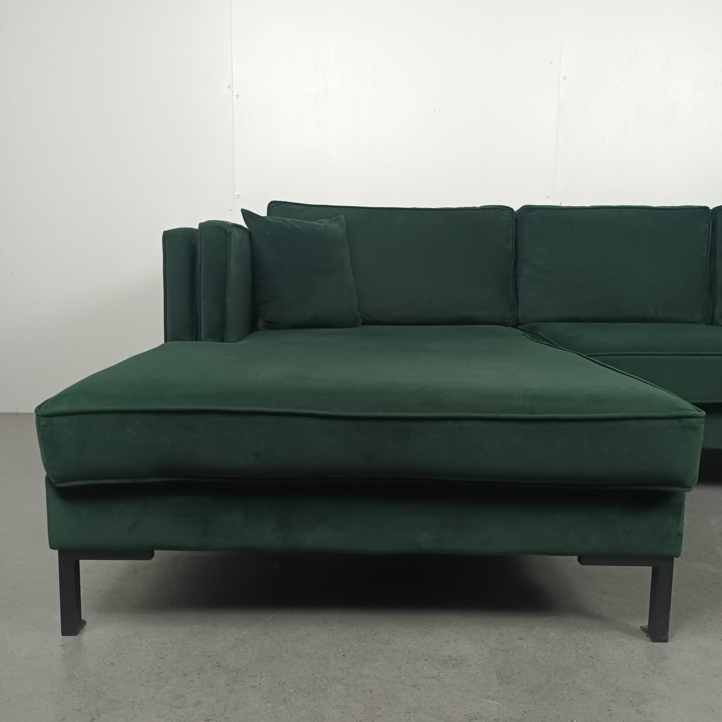 Moderne 3 zits hoekbank | Smaragd groen