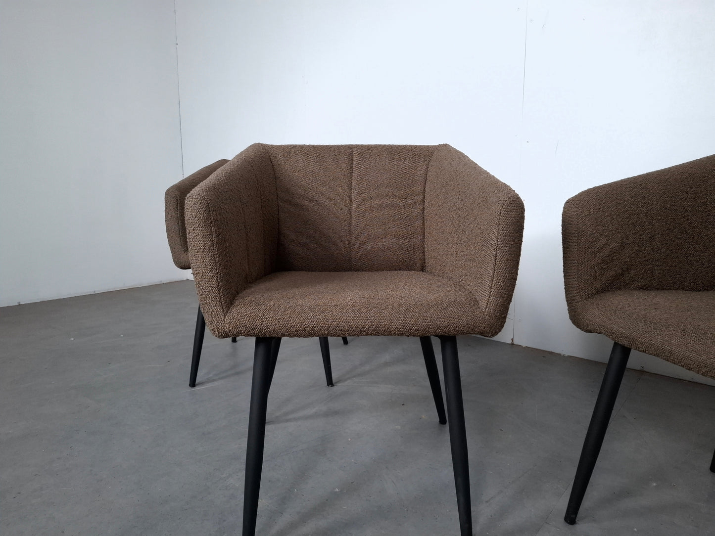 Set van 3 Stijlvolle Corduroy Stoelen | Taupe