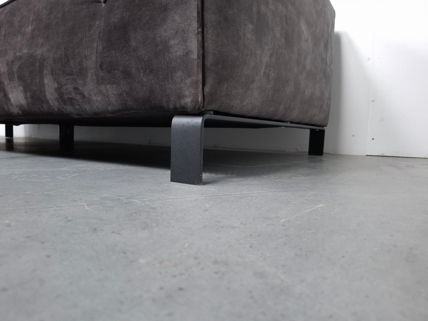 Velourse 3 zits bank met Stonewash | Grijs