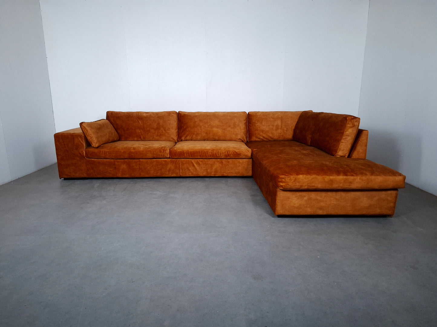 Velourse Hoekbank met 2 sets Hoezen | GRATIS BEZORGING | Gereinigd