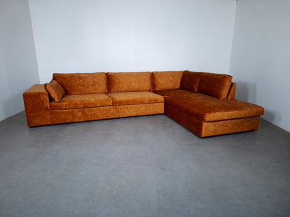 Velourse Hoekbank met 2 sets Hoezen | GRATIS BEZORGING | Gereinigd