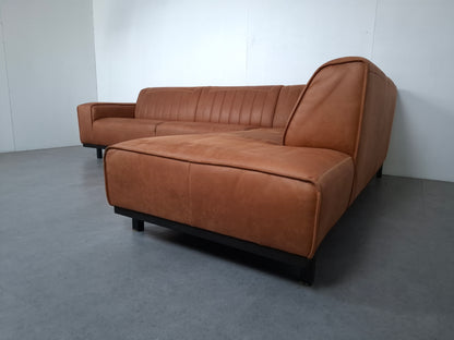 Industriële hoekbank | Cognac