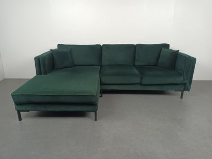 Moderne 3 zits hoekbank | Smaragd groen