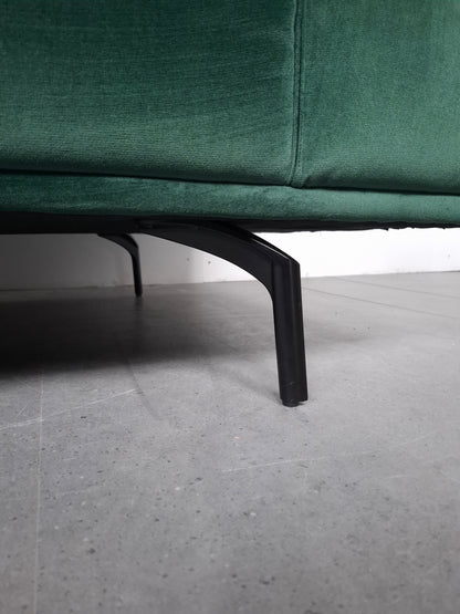 Velourse 4 zits bank | Smaragd groen
