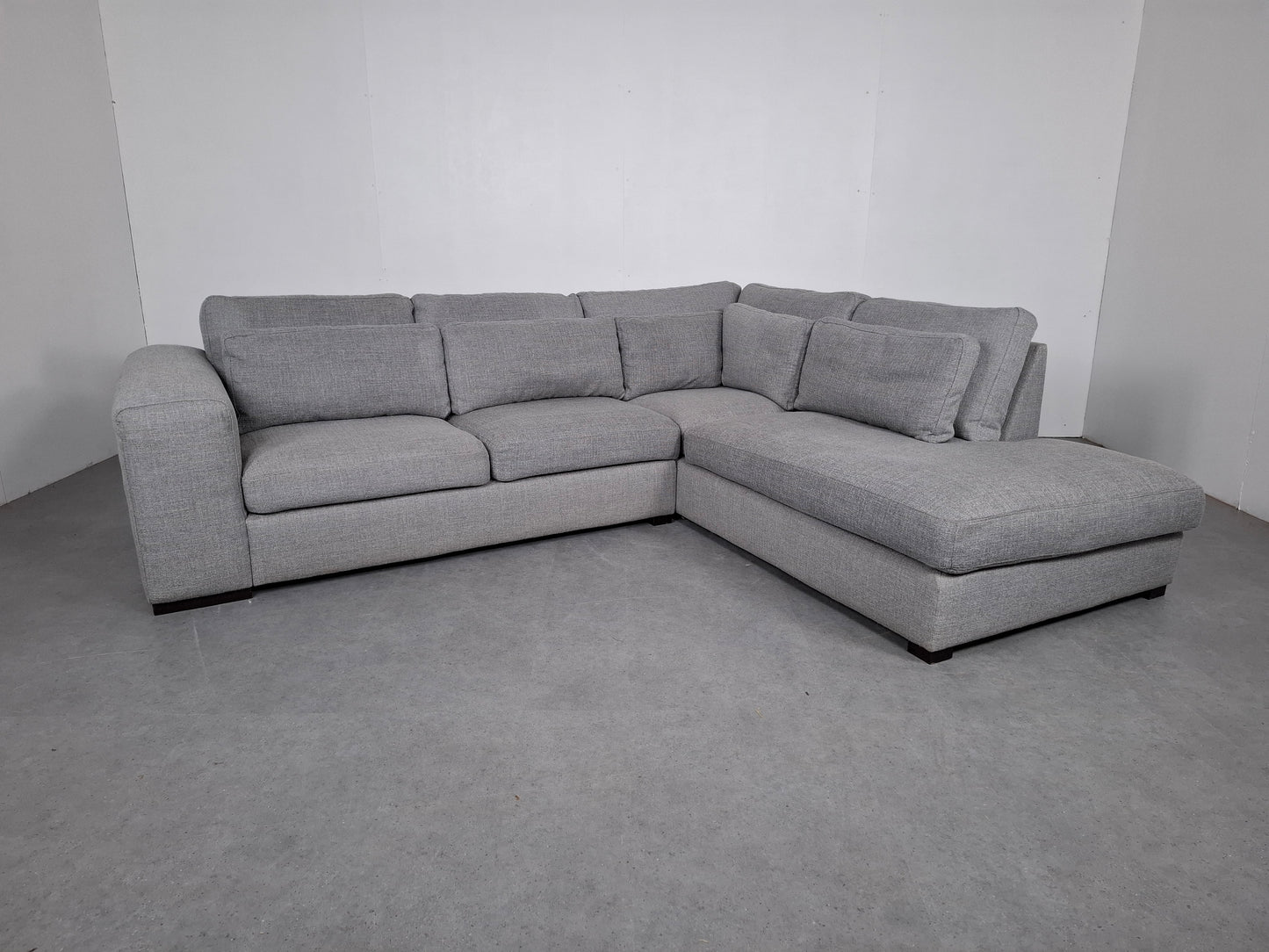 Montel bean style hoekbank | Licht grijs gemeleerd