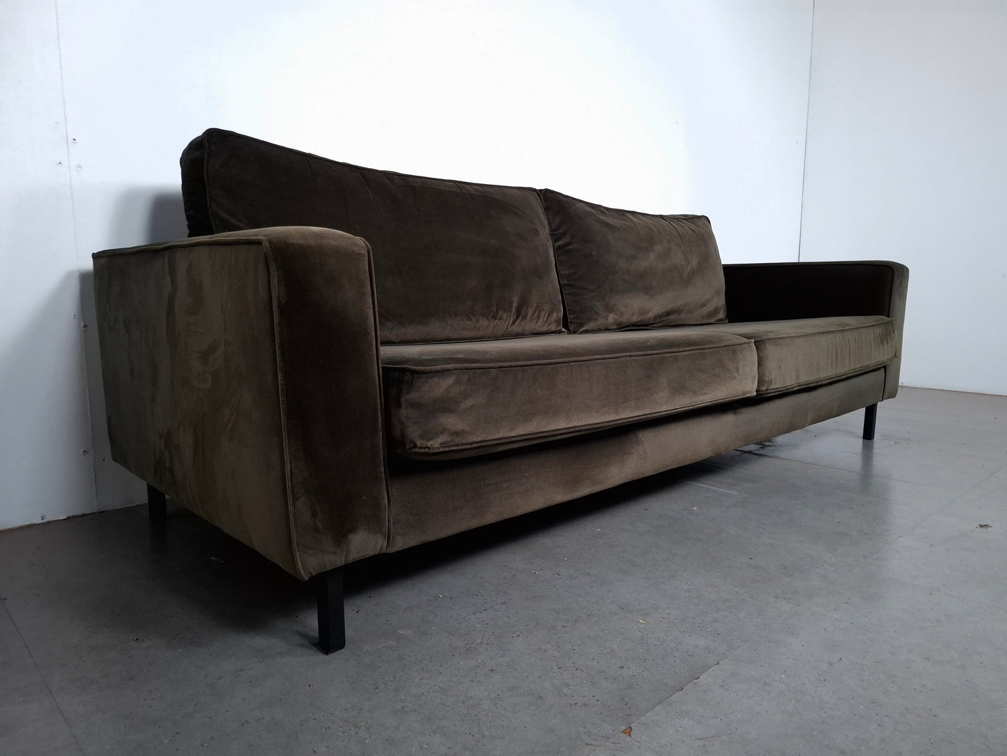 Woood Robin 3 zits Bank met Hocker | Warmgroen