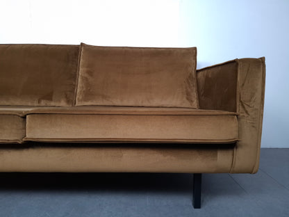 BePureHome Rodeo velvet 3 zits bank | Geel