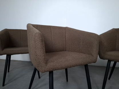 Set van 3 Stijlvolle Corduroy Stoelen | Taupe
