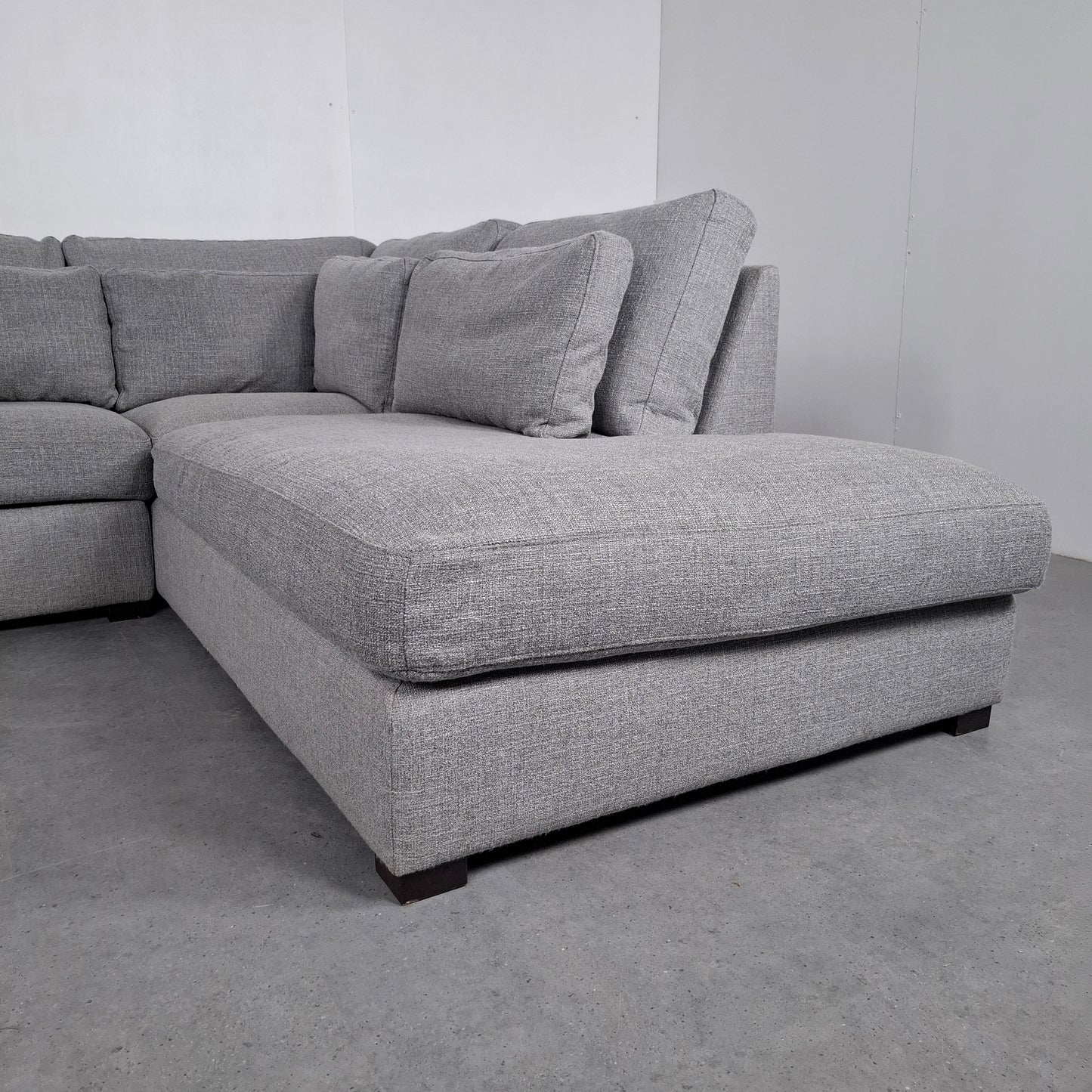 Montel bean style hoekbank | Licht grijs gemeleerd