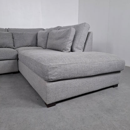 Montel bean style hoekbank | Licht grijs gemeleerd
