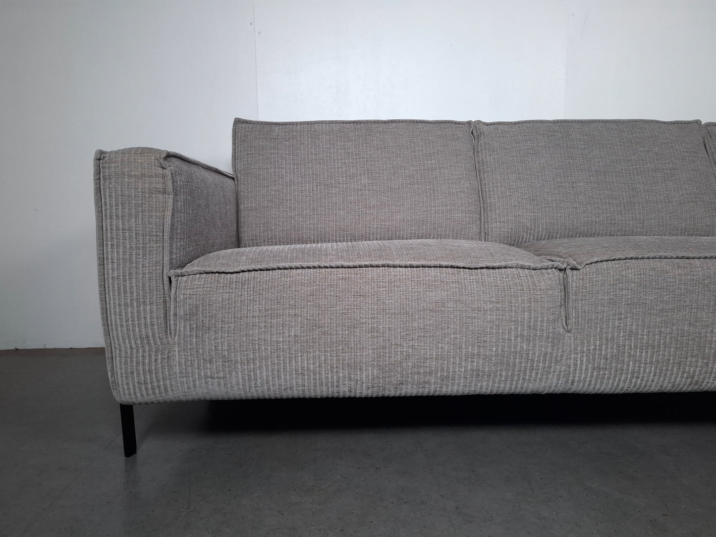 Moderne Rib Hoekbank | Licht grijs