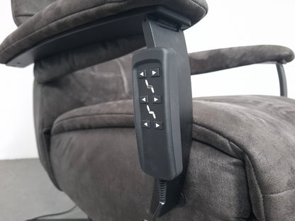 Elektrisch verstelbare relaxstoel Alcantara | Grijs