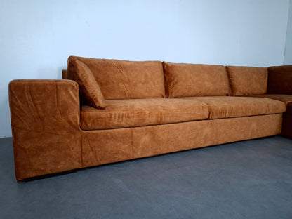 Velourse Hoekbank met 2 sets Hoezen | GRATIS BEZORGING | Gereinigd
