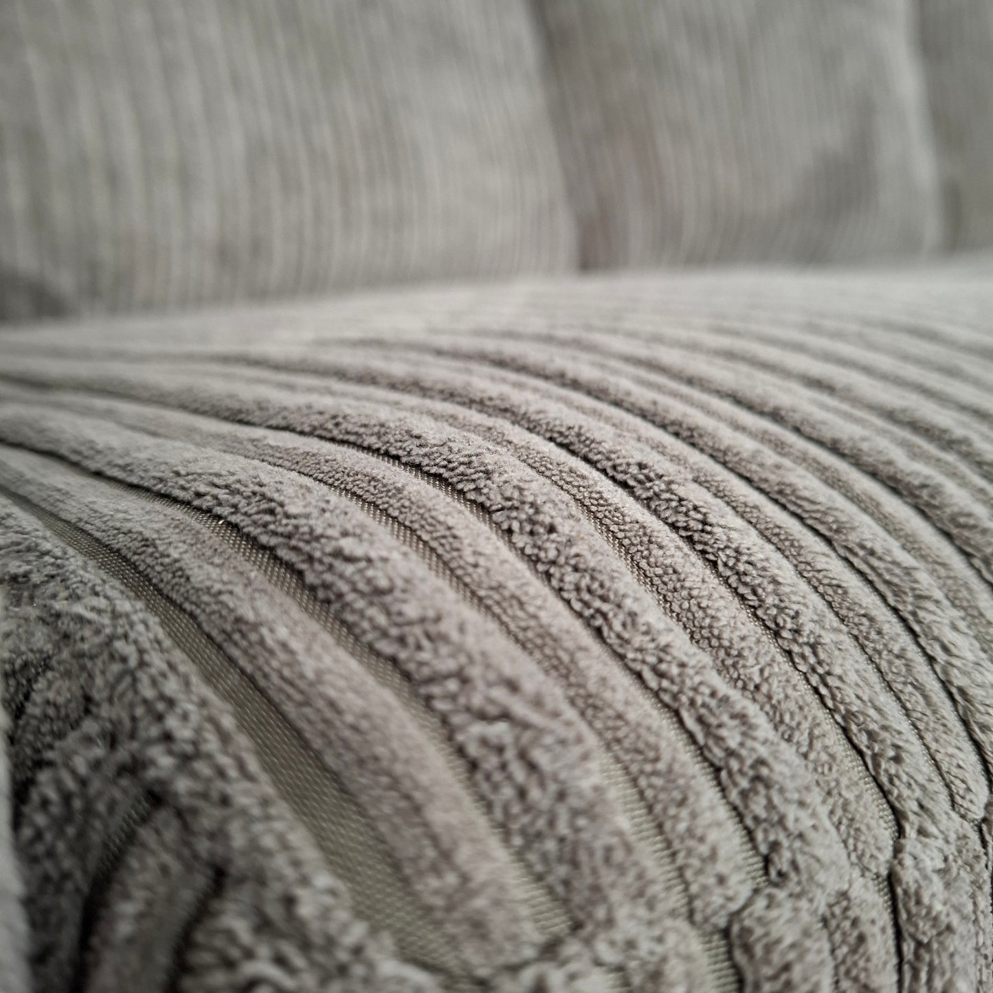 Ribstof 3 zits formaat hoekbank | Taupe bruin