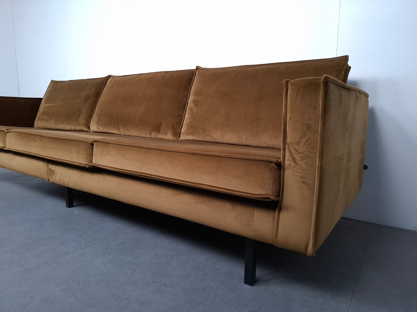 BePureHome Rodeo velvet 3 zits bank | Geel