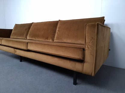 BePureHome Rodeo velvet 3 zits bank | Geel