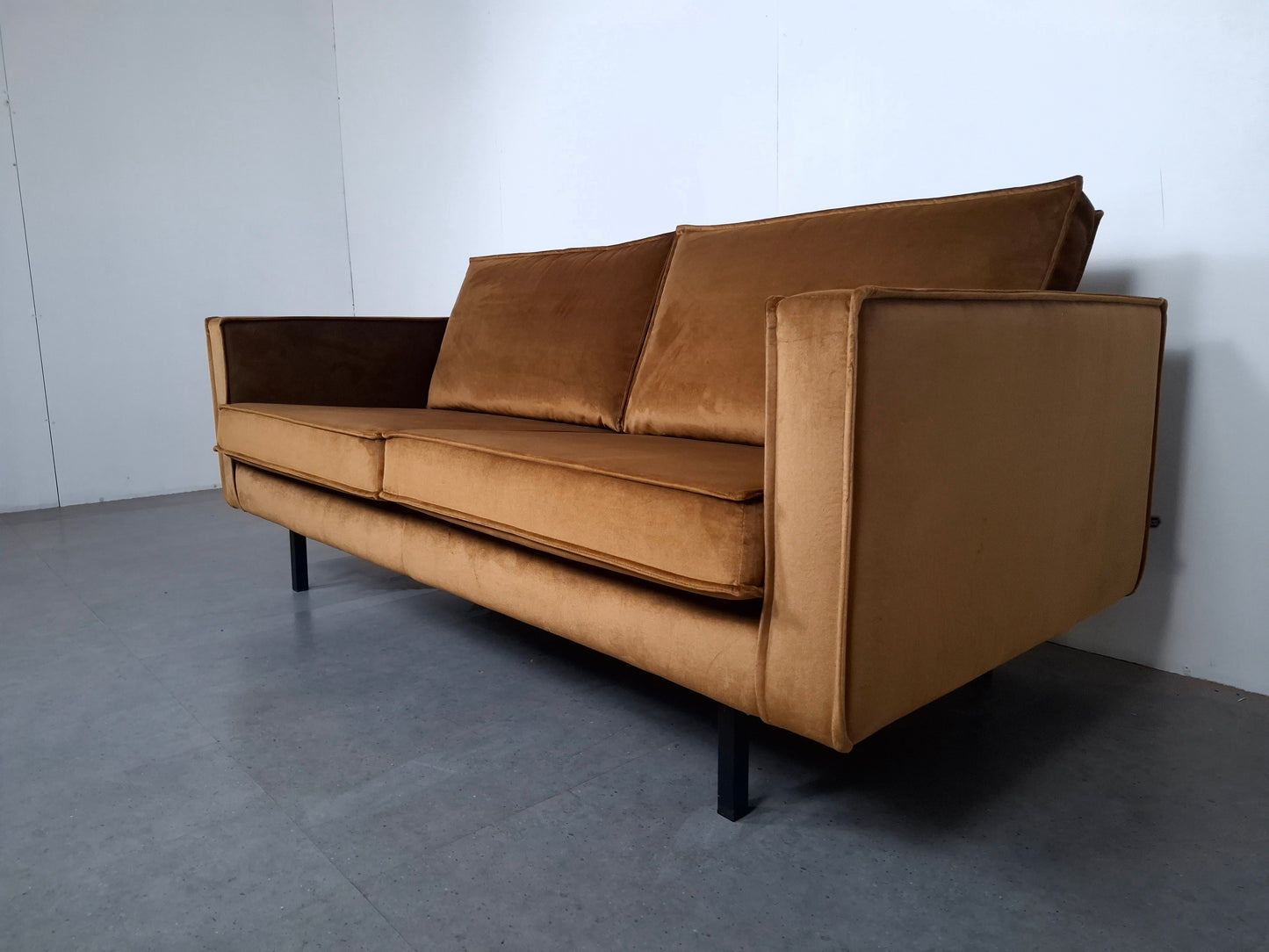 BePureHome 2 zits Bank met Hocker | Honing geel