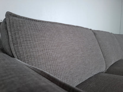 Moderne Rib Hoekbank | Licht grijs