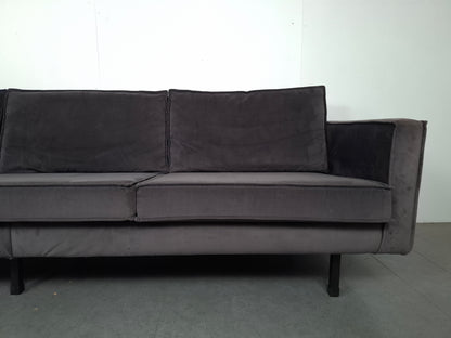 BePureHome Rodeo 3 zits velvet bank | Grijs