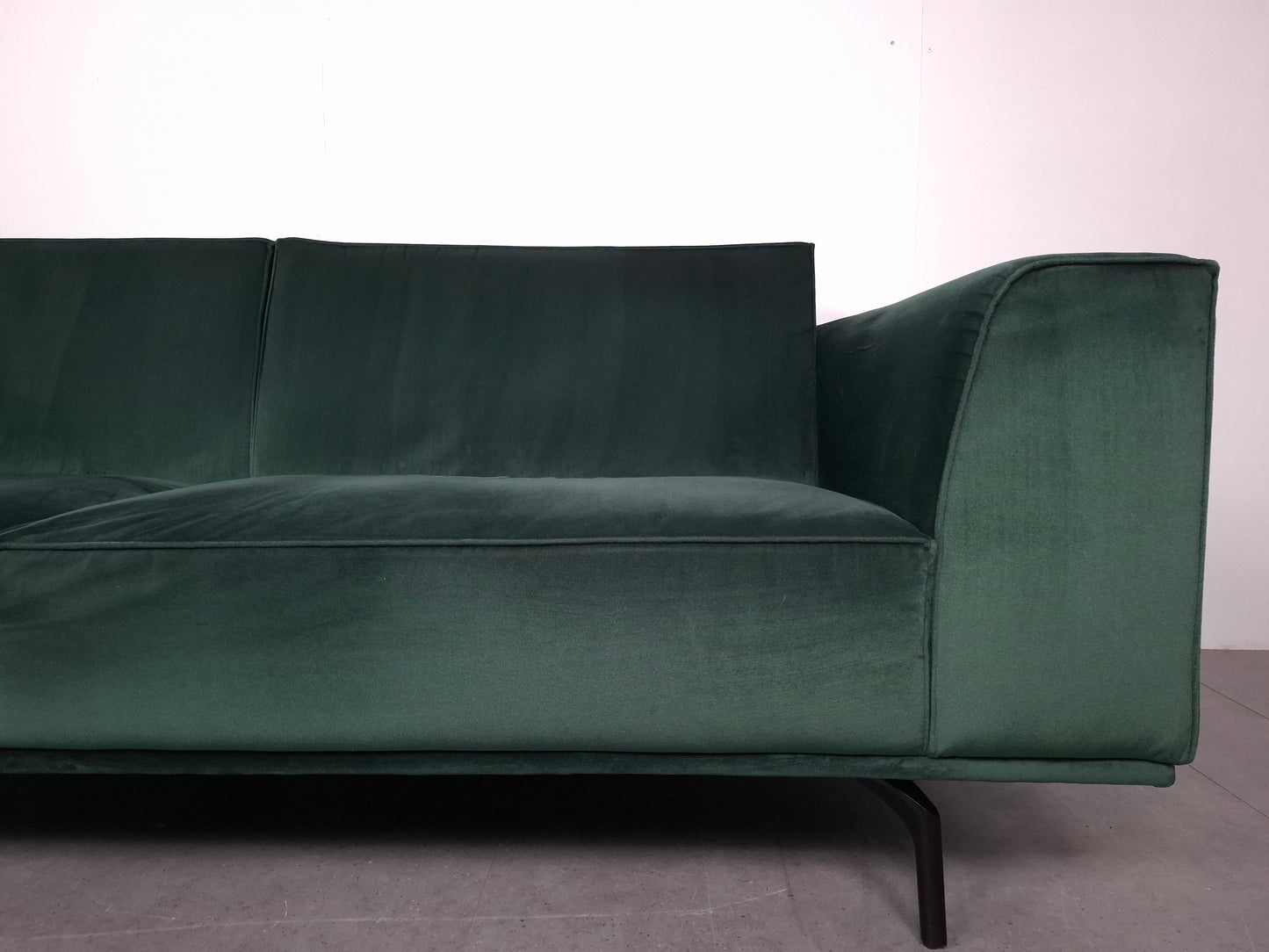 Velourse 4 zits bank | Smaragd groen