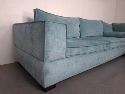 Hoogwaardige hoekbank | Licht blauw