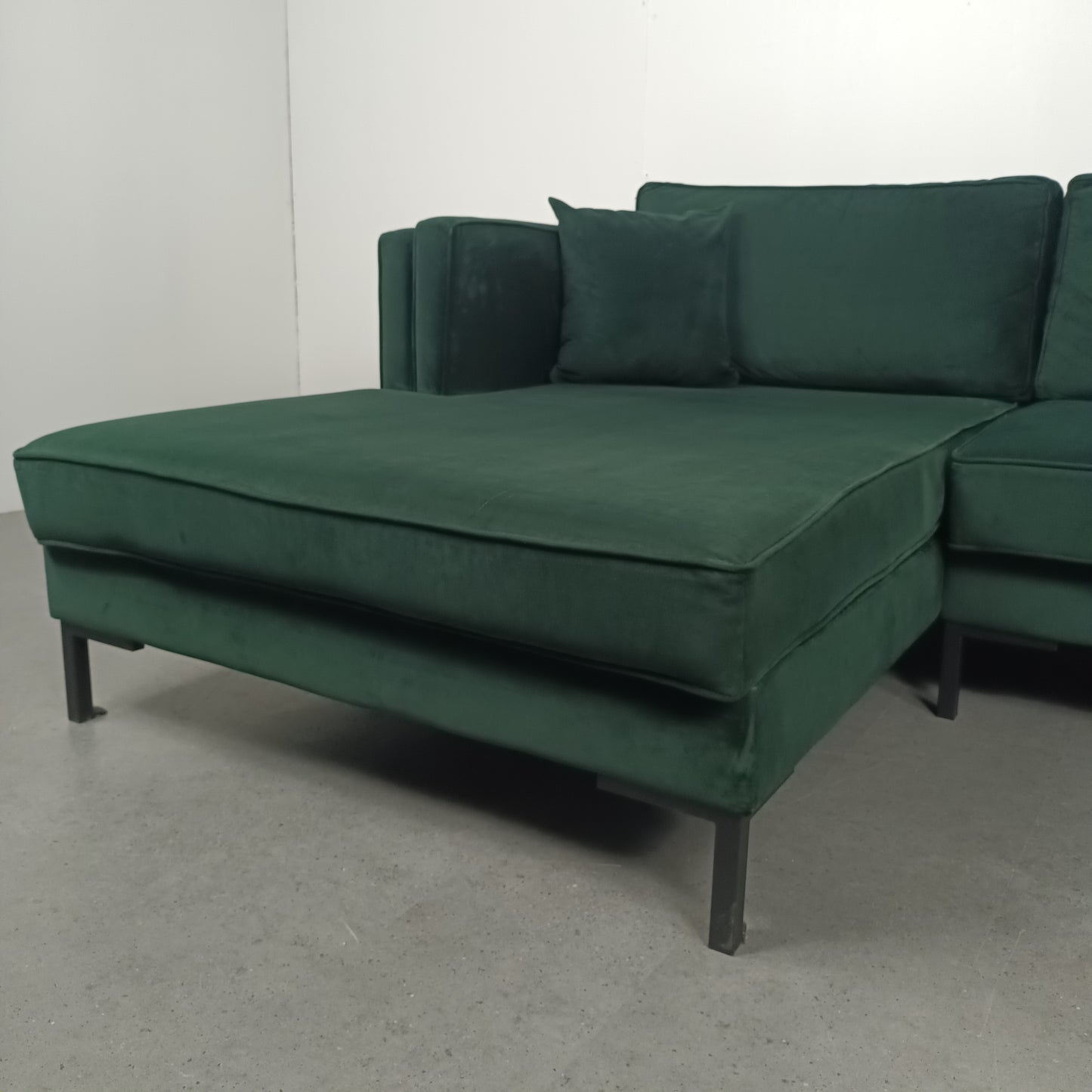 Moderne 3 zits hoekbank | Smaragd groen