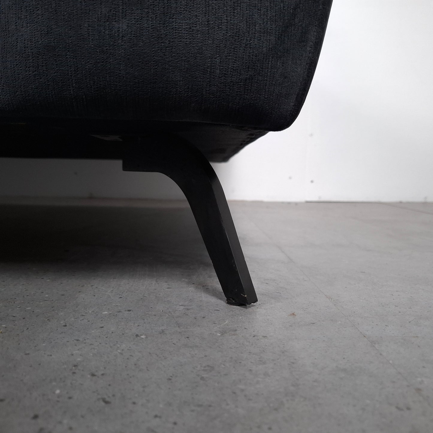 Velourse 2-zits hoekbank | Donker blauw
