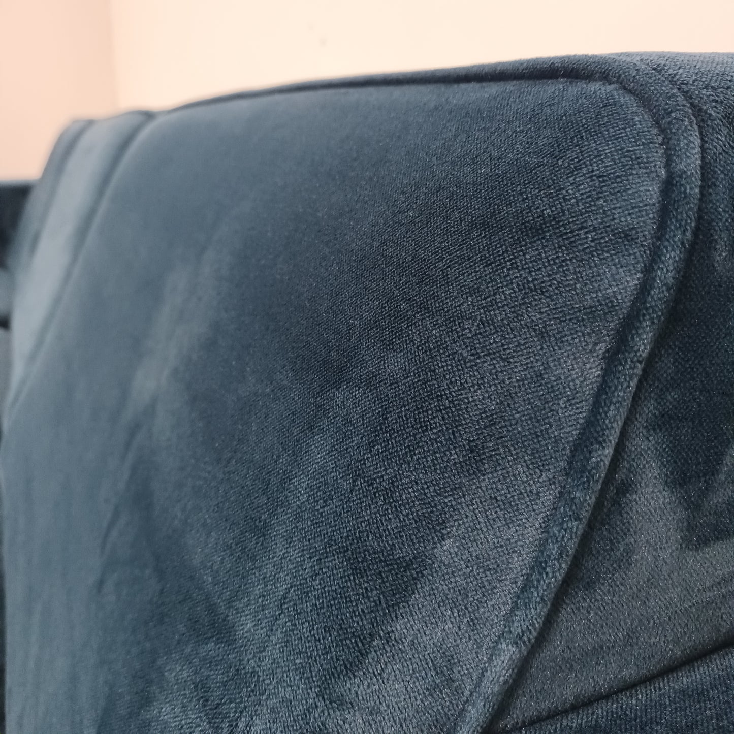 Velourse hoekbank | Diep blauw